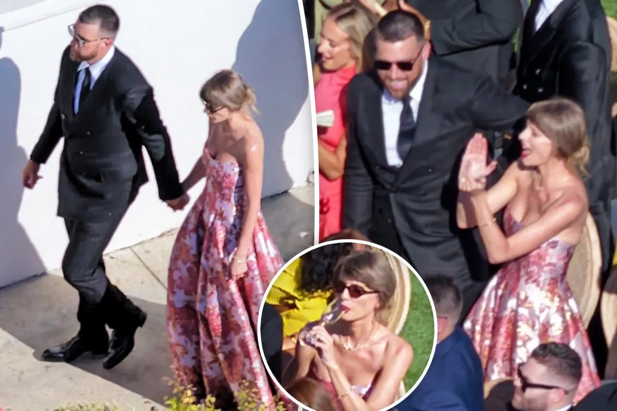 Newlyweds Taylor Swift, Travis Kelce hold hands in first photos post-wedding