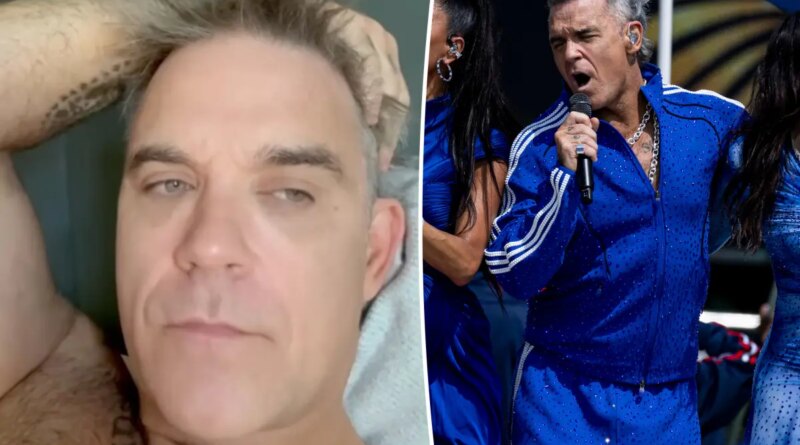 Robbie Williams responds to cocaine accusations after viral World Cup Final video
