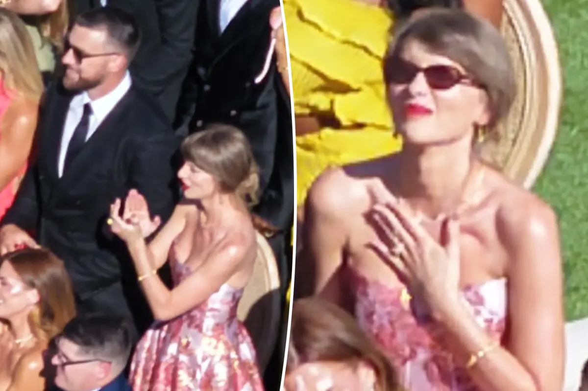 Taylor Swift flashes wedding ring 1 week after marrying Travis Kelce