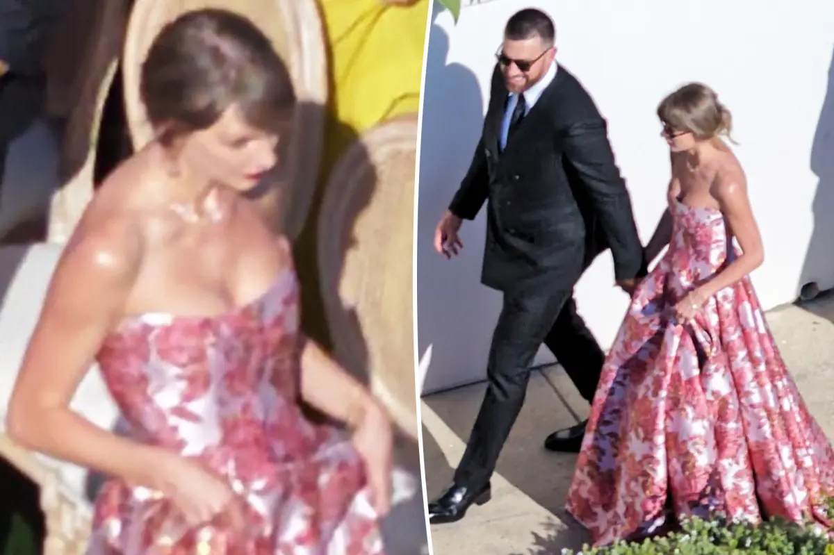 Taylor Swift wears pink at JuJu Smith-Schuster’s wedding one week after marrying Travis Kelce